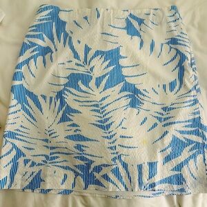 Blue and White Patterned Women's Skirt